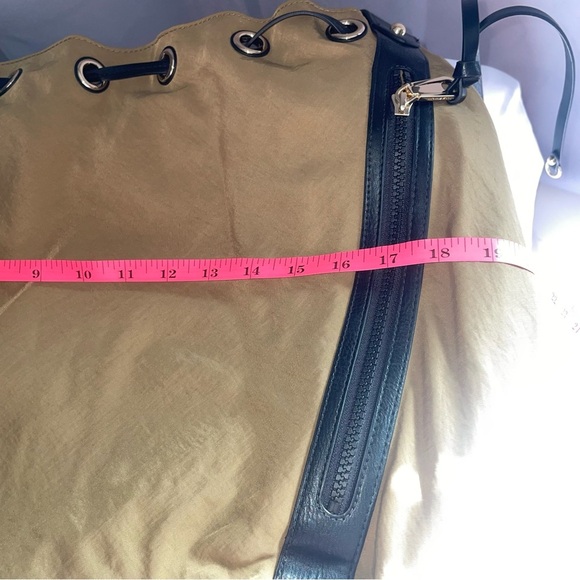Rebecca Minkoff Nylon Mab Large Drawstring Shoulder Tote Military Tan Brown - Picture 15 of 16